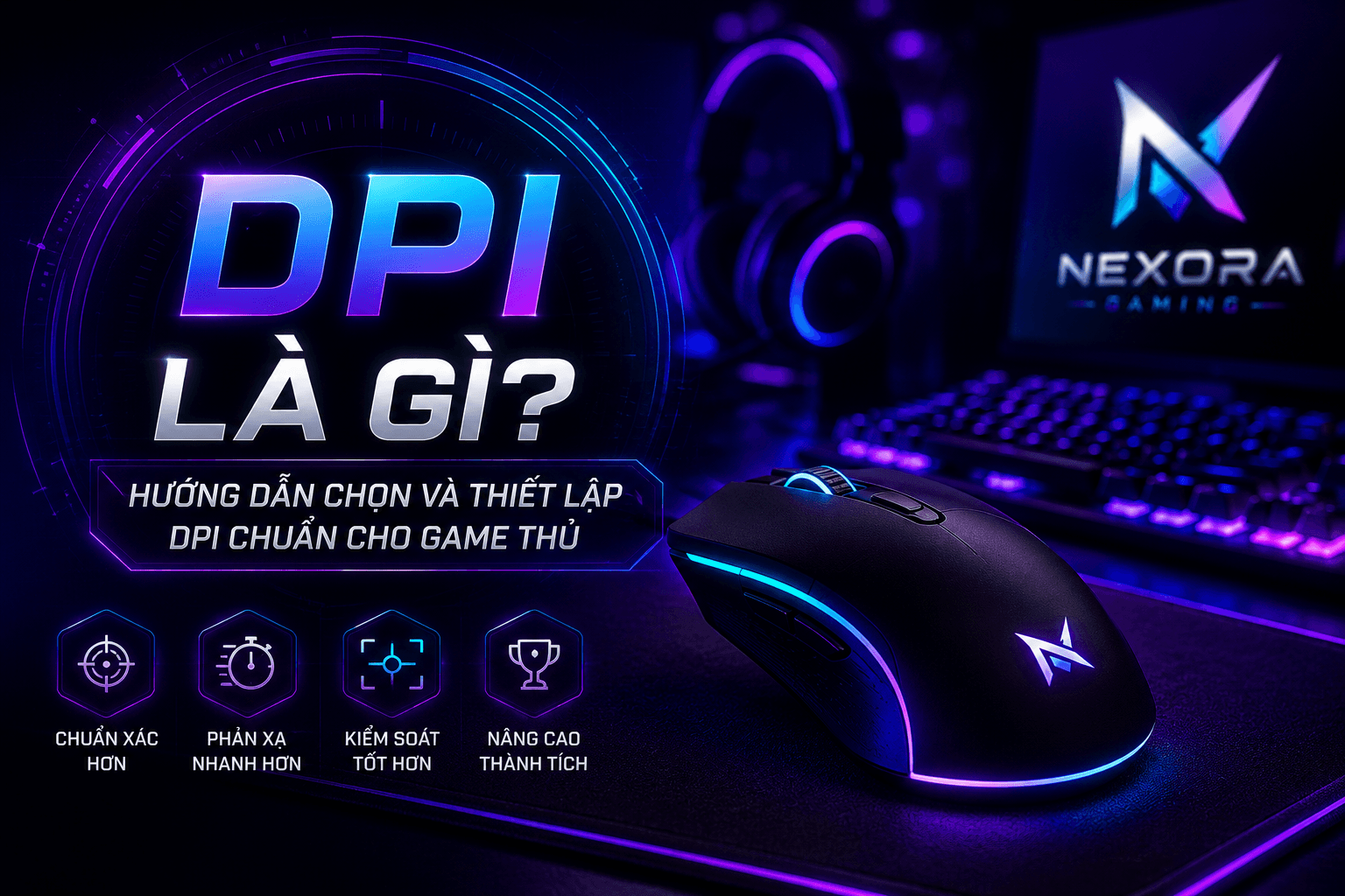 DPI Chuột Là Gì? Hướng Dẫn Chọn Và Thiết Lập DPI Chuẩn Cho Game Thủ | Nexora Gaming