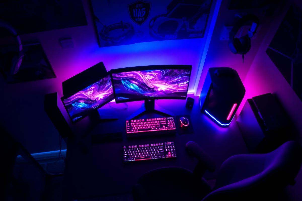 Cyberpunk Dark gaming combo